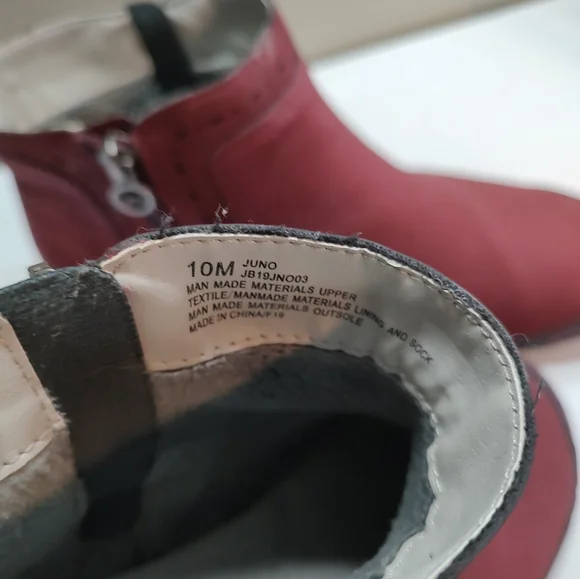 JBU juno double zip wine color ankle boot women's Size 10 - Picture 7 of 16